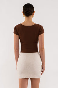 Asymmetrical Rib Knit Top
