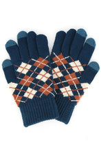 Load image into Gallery viewer, Argyle Knit Gloves
