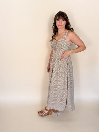 Gingham Trail Midi Dress