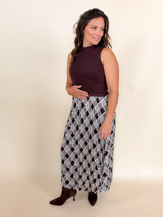 Upper East Side Plaid Midi Dress