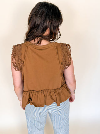 Sundown Lace Ruffle Top