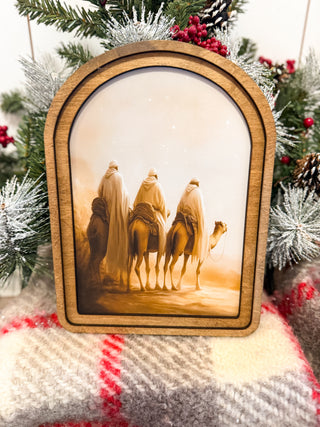 Arch Top Christmas Village Framed Art