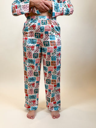 Wrapped in Joy Satin Pajama Set
