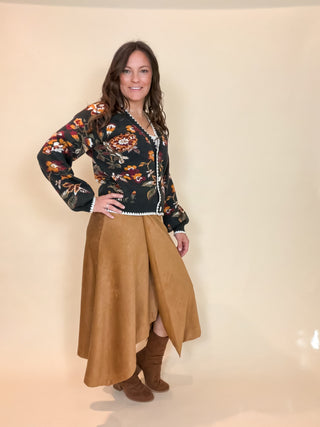 Ellington Wrap Midi Skirt