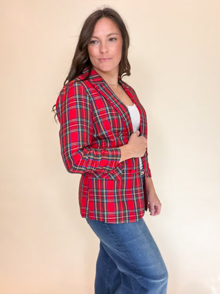 Holiday Tradition Plaid Blazer