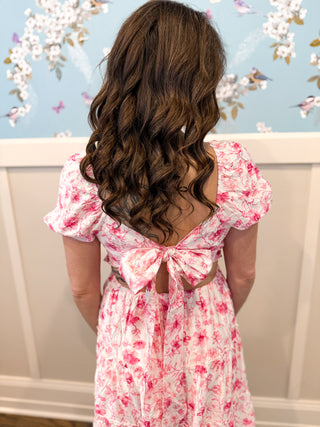 Garden Bow Mini Dress