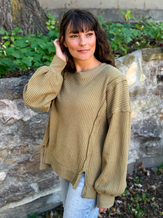 Waffle Edge Pullover