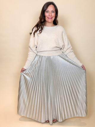 Silver Lining Pleated Skirt