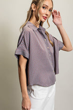 Load image into Gallery viewer, Short Sleeve Button Down Top
