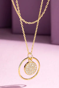 Cubic Zirconia Circle Necklace