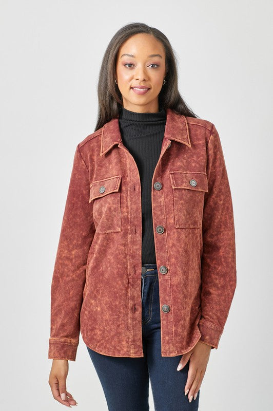 Washed Shirt Jacket