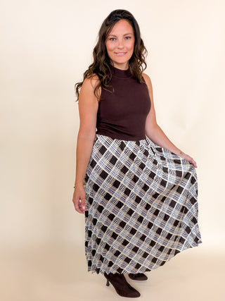 Upper East Side Plaid Midi Dress