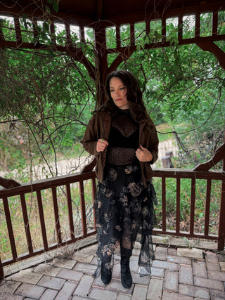 Moonlit Paisley Maxi Skirt