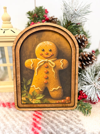 Arch Top Christmas Highland Framed Art