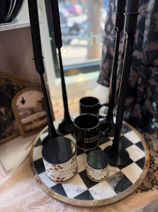 Black Cast Iron Taper Candle Holders, Set of 3 - Home Decor