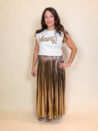 Cheers Embroidered Tee