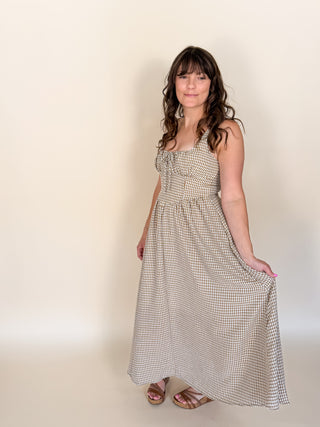 Gingham Trail Midi Dress