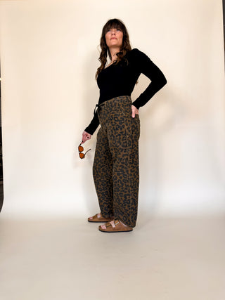 Untamed Leopard Barrel Pants