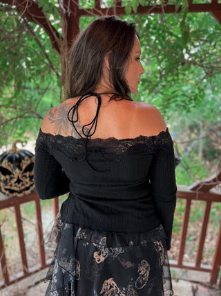 After Dark Lace Knit Top