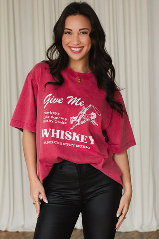 >>PRE-ORDER<< Give Me Whiskey Oversized Graphic Tee