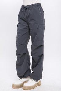 Cargo Parachute Pants With Toggle Detail