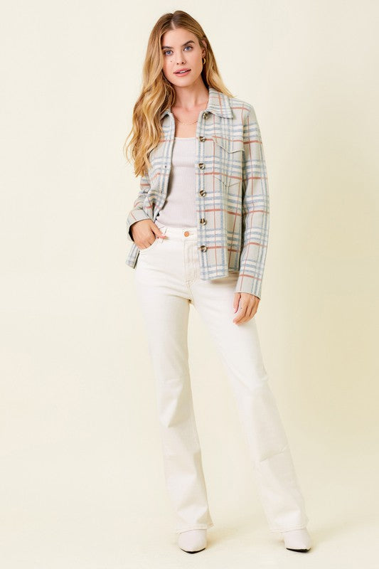 Check Patterned Shacket