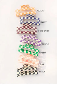Checker Zig Zag Hair Clip