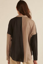 Load image into Gallery viewer, Color Block Collared Long Sleeve Shirt
