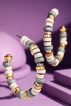 Load image into Gallery viewer, Colorful Wooden C-hoop Earrings
