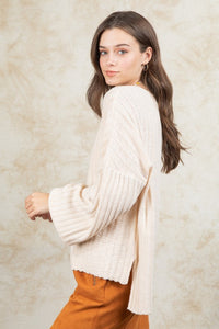 Contrast Color Detail Sweater
