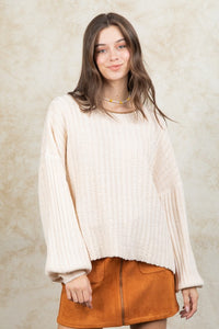 Contrast Color Detail Sweater