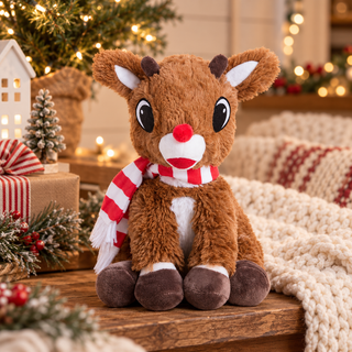 Rudolph with Scarf Warmies® Microwavable Plush | Weighted & Lavender Scented