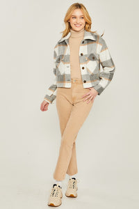 Cropped Button Up Jacket