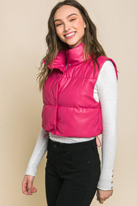 Cropped Puffer Vest