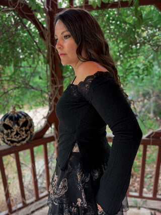 After Dark Lace Knit Top