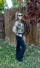Load image into Gallery viewer, Floral Semi-Sheer Mesh Long Sleeve Knit Top
