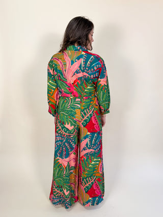 Palm Riviera Tie-Front Blouse