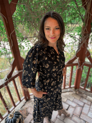 Twilight Bloom Midi Dress