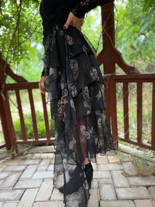 Moonlit Paisley Maxi Skirt