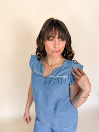 Marlowe Chambray Top