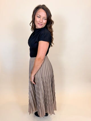 Vale Drape Mock Neck Top