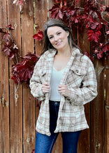 Load image into Gallery viewer, Sherpa Fleece Plaid Jacket
