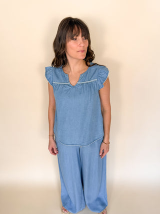 Marlowe Chambray Top