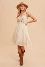 Load image into Gallery viewer, The Elaina Floral Embroidered Crochet Dress
