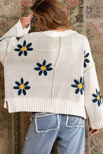 Load image into Gallery viewer, V-Neck Daisy Pullover Sweater
