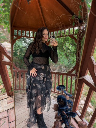 Moonlit Paisley Maxi Skirt
