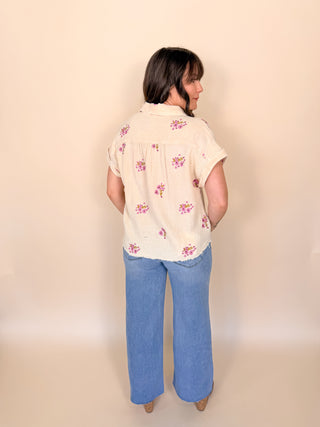Wildflower Stitch Gauze Top