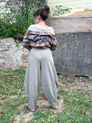 Braided Tie Barrel Pants