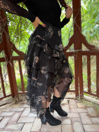 Moonlit Paisley Maxi Skirt