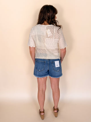 Soleil Eyelet Lace Top